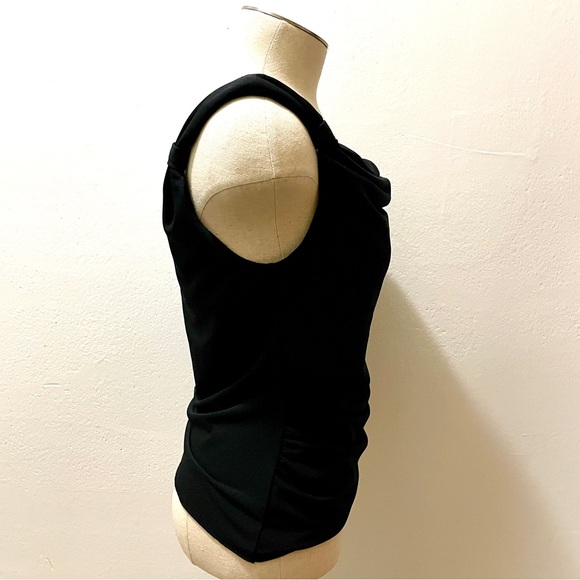 STUNNING Black Open Back Top with Beautiful Draped Bow Shoulders Size: Small 💃 🌟 - Picture 7 of 12